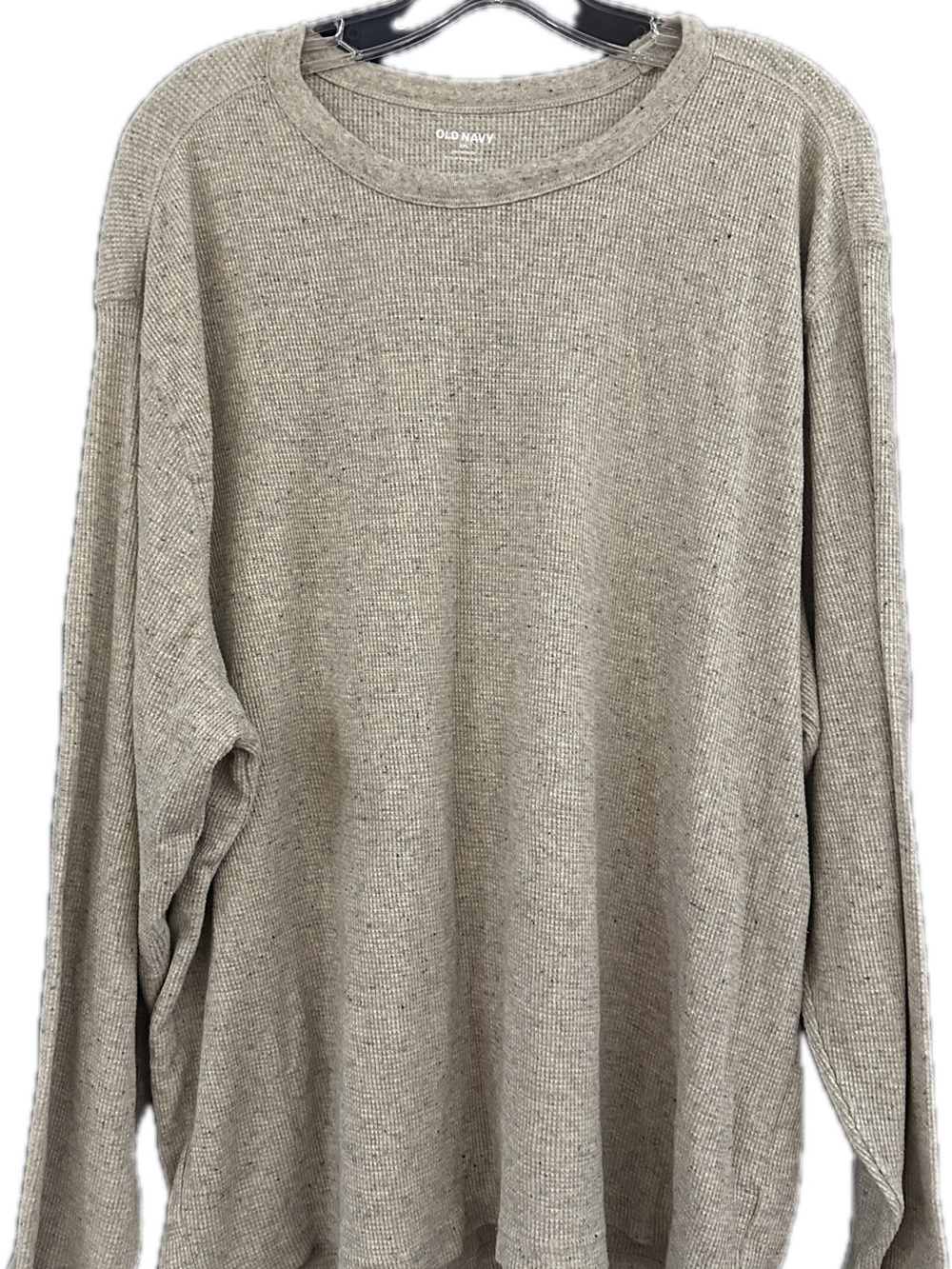 Old Navy Men’s XXL Oatmeal Waffle Knit Thermal Long Sleeve Shirt